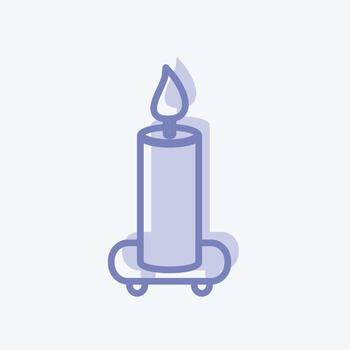 Icon Candle on Shelf. suitable for Spa symbol. two tone style. simple design editable. design template vector. simple symbol illustration vector