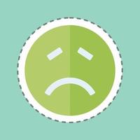 Sticker line cut Emoticon Sick. suitable for Emoticon symbol. simple design editable. design template vector. simple symbol illustration vector