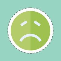 Sticker line cut Emoticon Sick. suitable for Emoticon symbol. simple design editable. design template vector. simple symbol illustration vector