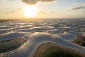 Lencois Maranhenses National Park. Dunes and rainwater lakes landscape. Barreirinhas, MA, Brazil. photo