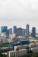 Bangkok city panorama skyscraper cityscape of the capital of Thailand.