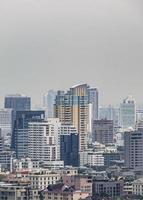 Bangkok city panorama skyscraper cityscape of the capital of Thailand.