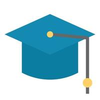 ilustración de vector de icono plano de graduación