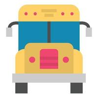 ilustración de vector de icono plano de autobús escolar