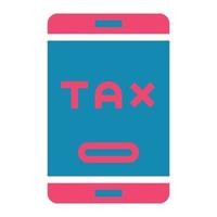 Smart phone tax icon vector illustration