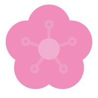 Sakura Flower icon flat color vector illustration