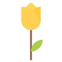 Tulip Flower icon flat color vector illustration