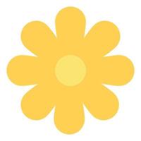 Flower icon flat color vector illustration