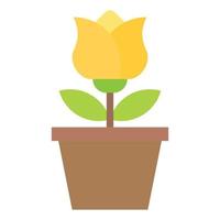 Flower Pot icon flat color vector illustration