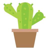Cactus icon flat color vector illustration
