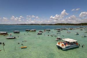 vista aérea de los arrecifes de maragogi, área de protección ambiental de la costa de coral, maragogi, alagoas, brasil. foto