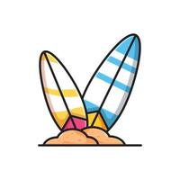 Ilustraciones de cartoon board surf vector
