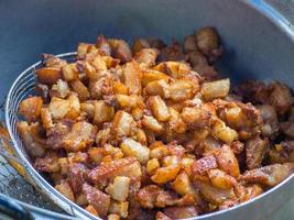 Close-up of deep fried pork photo