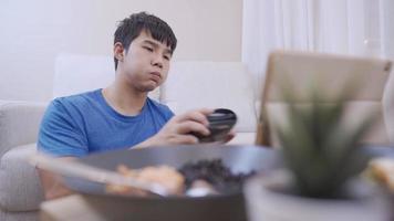 Depressed desperate man feeling worried about financial problem, casual style man sighing while looking at his wallet with no money in there, frustrated thinking of money debt, broke asian man video