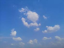Cumulus white clouds in the blue sky natural background beautiful nature space for write photo