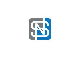 SN initial logo design vector icon