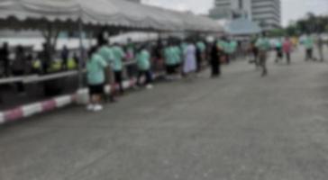 student stand in row waiting to get vaccinated virus19 Vaccine coronavirus Bangkok Thailand October 5 2021 photo