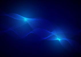 abstract background blue wave line smooth for background illustration vector