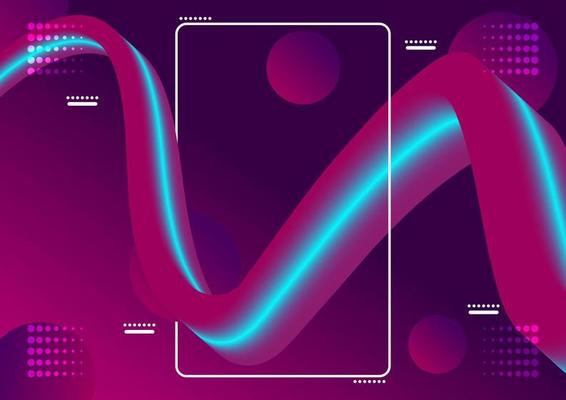 abstract Fluid liquid purple tone gradient background wallpaper vector illustration