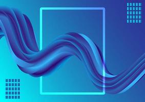 abstract background Fluid liquid style gradient blue tone wallpaper vector illustration