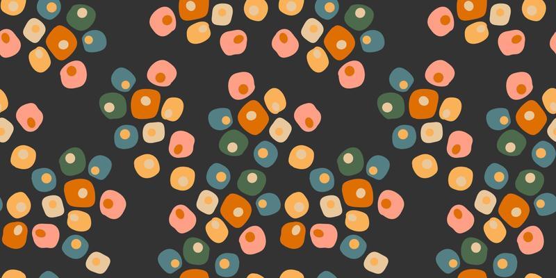 Abstract seamless pattern with flowers. Modern design for paper, cover, fabric, interior decor and other use.