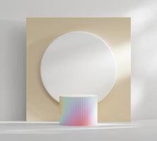 Abstract Minimal Modern Podium Platform For Product Display Showcase 3D Rendering photo