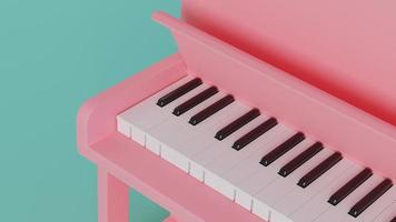 Classic Soft Pink Piano. 3D Rendering. photo