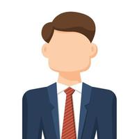 Colorful simple flat vector of business man, icon or symbol, people concept vector illustration.