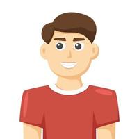 Colorful simple flat vector of young man wears t shirt, sports man, people concept vector illustration.