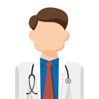 Colorful simple flat vector of doctor, icon or symbol, people concept vector illustration.