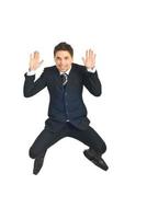 Young business man leaping photo