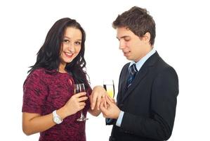 Man offering wendding ring photo