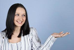 Young business female presentation photo