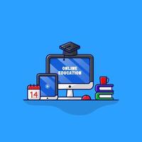 Illustration Vector Graphic of Online Education