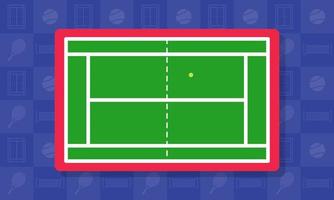 Vector illustration of cartoon Tennis field background. Suitable for kids content, sport, games, etc.