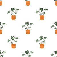 Vector flat hand drawn seamless pattern