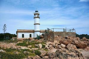 lighthouse at Cap de Ses Salines, Mallorca, Spain photo