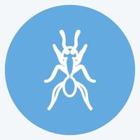 Icon Ant 1. suitable for Animal symbol. blue eyes style. simple design editable. design template vector. simple symbol illustration vector