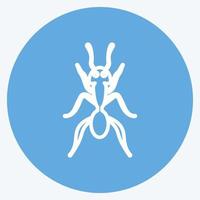 Icon Ant 1. suitable for Animal symbol. blue eyes style. simple design editable. design template vector. simple symbol illustration vector