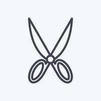 Icon Pair of Scissors 1. suitable for Tailor symbol. glyph style. simple design editable. design template vector. simple symbol illustration vector