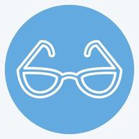 Icon Reading Glasses. suitable for men accessories symbol. blue eyes style. simple design editable. design template vector. simple symbol illustration vector