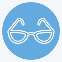 gafas de lectura icono. adecuado para el símbolo de accesorios masculinos. estilo de ojos azules. diseño simple editable. vector de plantilla de diseño. ilustración de símbolo simple