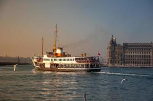 view of passenger ferry in istanbul photo