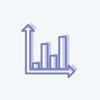 Icon Statistical Analysis. suitable for data analytics symbol. two tone style. simple design editable. design template vector. simple symbol illustration vector