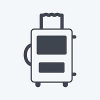 Icon Suitcase. suitable for men accessories symbol. glyph style. simple design editable. design template vector. simple symbol illustration vector