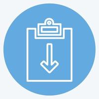 Icon Assignment Return II. suitable for Infographics symbol. blue eyes style. simple design editable. design template vector. simple symbol illustration vector