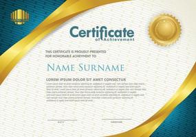 Luxury horizontal certificate template with textured dark background vector