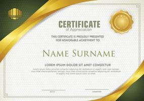 Luxury horizontal certificate template with textured dark background vector