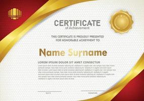 Luxury horizontal certificate template with textured dark background vector