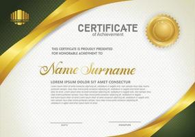 Luxury horizontal certificate template with textured dark background vector